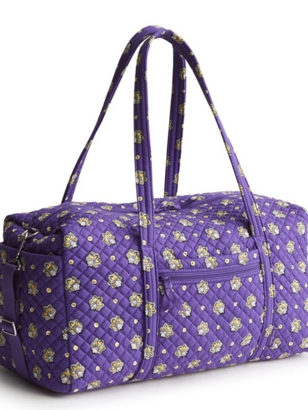 NWT! Vera Bradley Purple Quilted Floral Travel Duffel purse bag